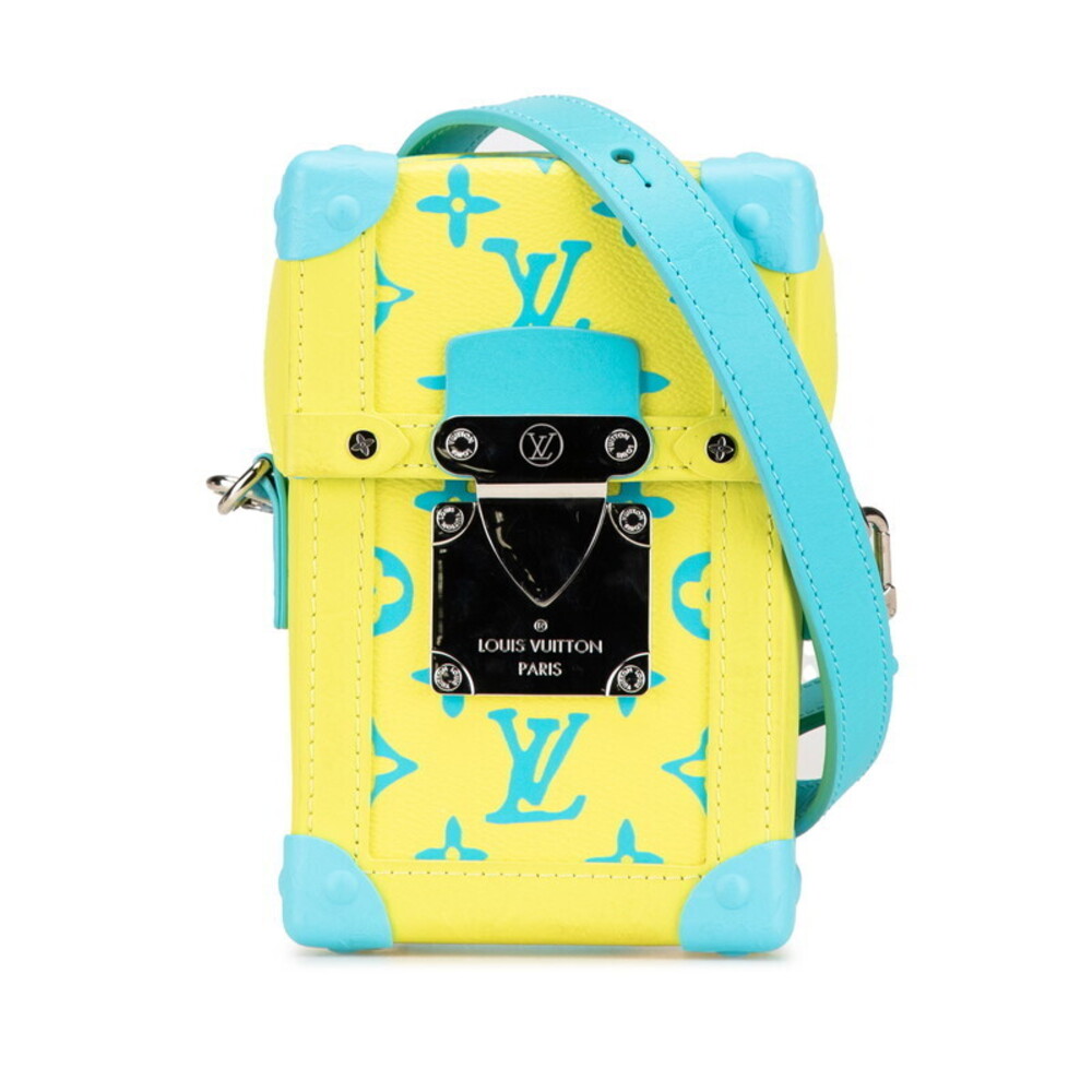 Louis Vuitton Playground Vertical Trunk Crossbody Bag Bum Yellow Blue - Picture 1 of 6